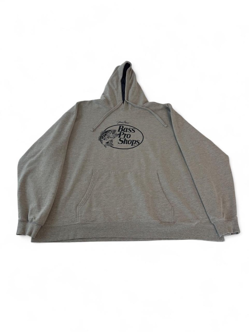 Bass Pro Shops Mens Gray Logo Hoodie Sweatshirt